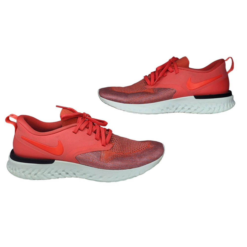Nike Shoes Womens 9 Red White Salmon Mesh Running Training Gym Workout Sneakers